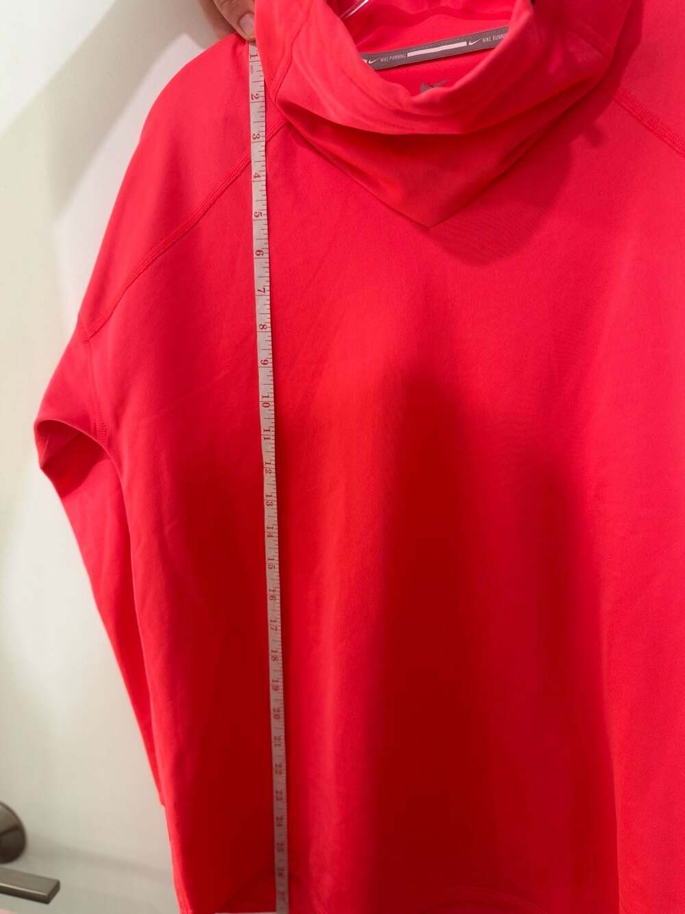 Nike Women's Dri-FIT Relay Running Cowl Neck Pullover Neon Pink - Picture 8 of 9